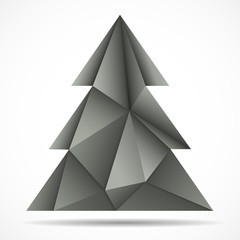 Abstract colorful christmas tree of triangles. Geometric style. Vector illustration. Eps 10