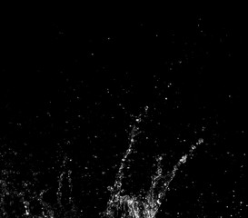 water Splash isolated On black Background