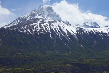 Landscape along the Carretera Austral above Rio Ibáñez in Patagonia, Chile
