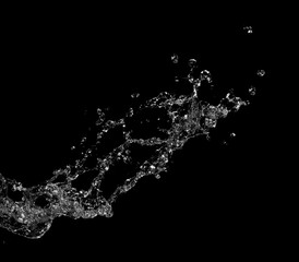 water Splash On black  Background