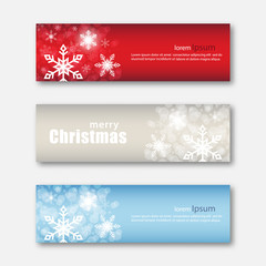 Set of Christmas banner template.