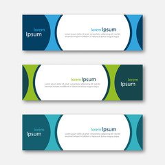 Set of abstract design banner template.
