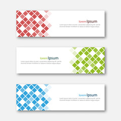 Fototapeta premium Set of abstract design banner template.
