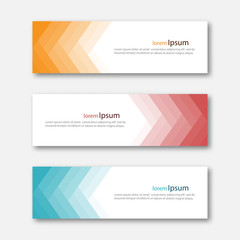 Set of abstract design banner template.