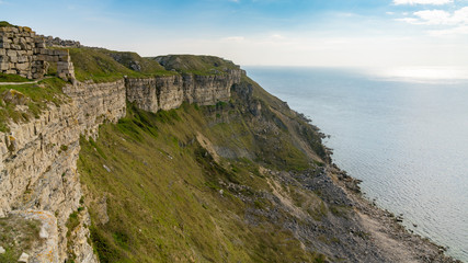 Fototapeta na wymiar South West Coast Path at Hallelujah Bay, Isle of Portland, Jurassic Coast, Dorset, UK