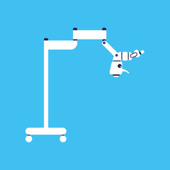 Dental microscope vector. Flat  medical device. Medical equipment.