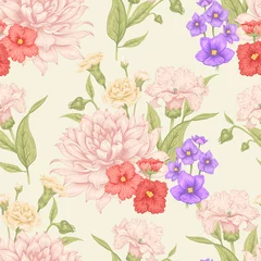 Fototapeten Seamless vector floral pattern. © marinavorona