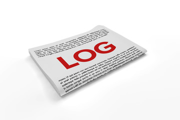 Log on Newspaper background