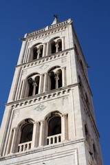 Fototapeta na wymiar Church with Bell Tower in Croatia Zadar