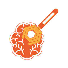 brain and spanner tool icon