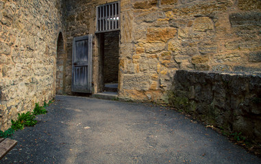 stone wall and door rothenburg
