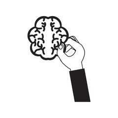 hand with brain icon