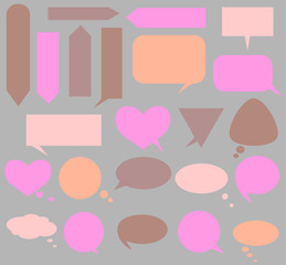 The set of various bubbles for text - round, square, triangular - for your messages
