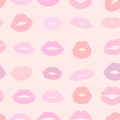 Seamless bright background with colorful female lips