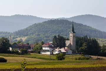 Church of Assumption of Blessed Virgin Mary in Brinje, Lika county in Croatia