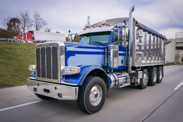 Dump truck on highway new truck chrome © 5m3photos