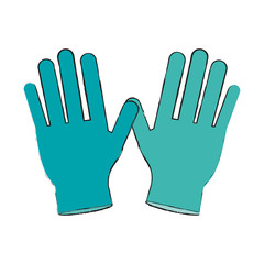 Obraz premium Medical gloves isolated icon vector illustration graphic design