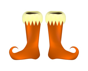 Elf shoes pair design isolated on white background