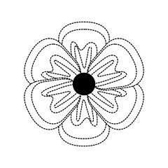 flower sticker vector illustration