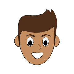 Young man face icon vector illustration graphic design