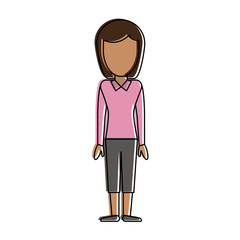 Business woman avatar cartoon icon vector illustration graphic design