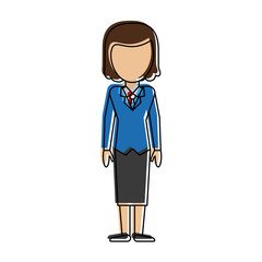 Business woman avatar cartoon icon vector illustration graphic design