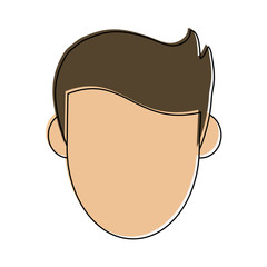 Young man face icon vector illustration graphic design