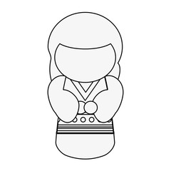 Geisha cartoon avatar icon vector illustration graphic design