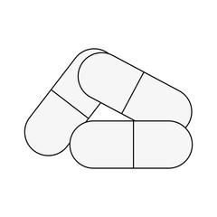Medicine pills isolated icon vector illustration graphic design