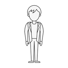 Young man avatar cartoon icon vector illustration graphic design