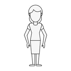 Young woman avatar cartoon icon vector illustration graphic design