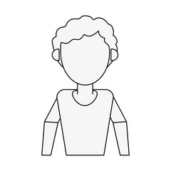 Young man avatar cartoon icon vector illustration graphic design