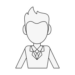 Businessman avatar cartoon icon vector illustration graphic design