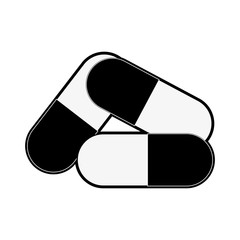 Medicine pills isolated icon vector illustration graphic design