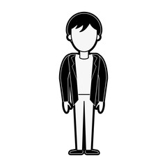Young man avatar cartoon icon vector illustration graphic design