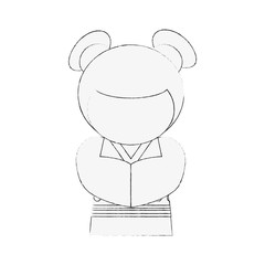 Geisha cartoon avatar icon vector illustration graphic design