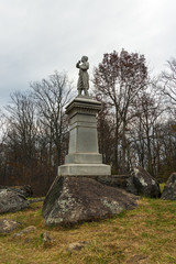 Obraz premium View of the Gettysburg battlefield, site of the bloodiest battle of the Civil War. 
