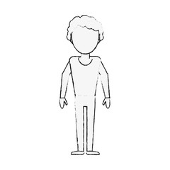 Young man avatar cartoon icon vector illustration graphic design