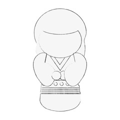Geisha cartoon avatar icon vector illustration graphic design