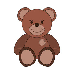 Cute teddy cartoon icon vector illustration graphic design