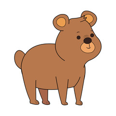 Fototapeta premium Cute bear cartoon icon vector illustration graphic design