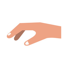 Human hand holding something icon vector illustration graphic design