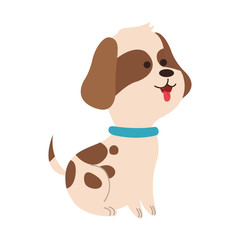 Dog cute pet cartoon icon vector illustration graphic design