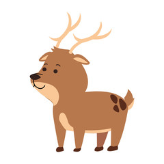 Reindeer cute cartoon icon vector illustration graphic design