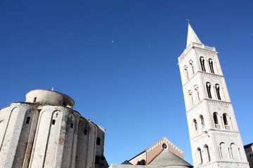 Fototapeta premium Church with bell tower in Zadar Croatia