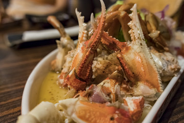 Close up shot of delicious crab