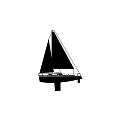 sailing yacht icon. Water transport elements. Premium quality graphic design icon. Simple icon for websites, web design, mobile app, info graphics