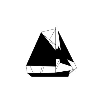 Sailboat icon. Water transport elements. Premium quality graphic design icon. Simple icon for websites, web design, mobile app, info graphics