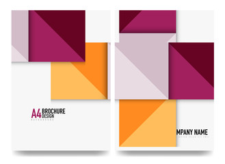 Square business a4 brochure cover design, flyer, annual report
