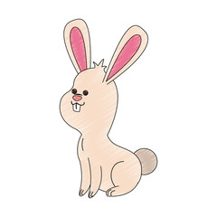 Cute bunny cartoon icon vector illustration graphic design
